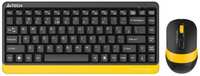 Клавиатура и мышь Wireless A4Tech FG1110 BUMBLEBEE клав:черная/ мышь:черная/ USB Multimedia 1919560
