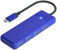 Разветвитель Orico PAPW4A-C3-015-BL-EP с 4xUSB-A 3.0, 5 Гбит / с, подключение через USB-C, кабель 0,15м, синий (ORICO-PAPW4A-C3-015-BL-EP)