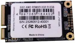 Накопитель SSD mSATA AMD R5MS512G5 Radeon R5 512GB SATA 6Gb / s 3D TLC 553 / 480MB / s IOPS 81K / 57K
