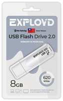 Накопитель USB 2.0 8GB Exployd EX-8GB-620-White 620