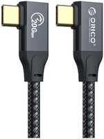 Кабель интерфейсный Orico ORICO-CSL32-20-BK-BP USB Type-C(m)/Type-C(m), USB3.2 Gen2*2 - 20 Гбит/с, 100 Вт, 2 м, черный