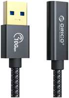 Кабель интерфейсный Orico ORICO-ACF31-03-BK-BP USB-A 3.1 Gen2(m)/USB-C(f), 10 Гбит/с, 60 Вт, 0,3 м, черный