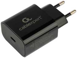 Зарядное устройство сетевое Cablexpert MP3A-PC-45 20Вт, 3А, QC3.0 / PD, 1 порт Type-C, черный, пакет