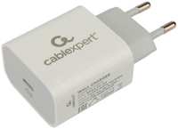 Зарядное устройство сетевое Cablexpert MP3A-PC-44 20Вт, 3А, QC3.0 / PD, 1 порт Type-C, белый, пакет