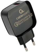 Зарядное устройство сетевое Cablexpert MP3A-PC-41 18Вт, 3А, QC3.0, 1 порт USB, черный, пакет