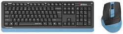 Клавиатура и мышь Wireless A4Tech Fstyler FGS1035Q клав: черная / синяя мышь: черная / синяя USB Multimedia (1931380) (FGS1035Q NAVY BLUE)
