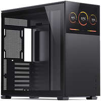 Корпус ATX JONSBO D41 STD SC Black черный, без БП, окно из закаленного стекла, 8” Color TFT-LCD screen, USB-C, USB3.0, audio