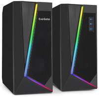 Акустическая система 2.0 Exegate Accord 240 EX289688RUS USB, 2х3Вт (6Вт RMS), 60-20000Гц, цвет черный, RGB подсветка, Color Box