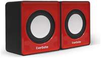 Акустическая система 2.0 Exegate Disco 140 EX289920RUS USB, 2х3Вт (6Вт RMS), 100-20000Гц, красный, Color Box