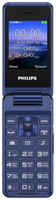 Мобильный телефон Philips Xenium E2601 синий, раскладной 2Sim 2.4″ 240x320 Nucleus 0.3Mpix GSM900 / 1800 FM microSD max32Gb (CTE2601BU/00)