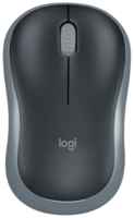 Мышь Wireless Logitech M185 910-002238  /  910-002235 серый / черный оптическая (1000dpi) USB1.1 (2but)