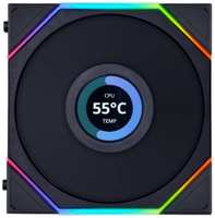 Вентилятор для корпуса Lian Li UNI FAN TL LCD 120 Reverse G99.12RTLLCD1B.R0 black, 120x125x28мм, 200-1900 об / мин, 31dBa, ARGB, PWM, 1.6” LCD дисплей