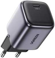Зарядное устройство сетевое UGREEN CD318 90664 Nexode Mini 20W USB-C PD GaN Fast Charger EU. Цвет: серый