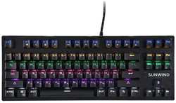 Клавиатура SUNWIND SW-K900G 1422332 механическая, черная, USB, Multimedia, for gamer, LED, 87 кл., 1,8 м
