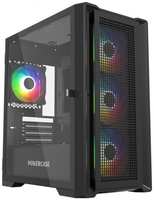 Корпус mATX Powercase Alisio Micro X4B V2 CAMCXB-A4 black, окно из закаленного стекла, ARGB, USB3.0, 2*USB2.0, audio