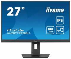 Монитор 27″ Iiyama ProLite XUB2792QSU-B6 2560x1440, 16:9, LED, IPS, 250cd, 1300:1, 0,4ms(MPRT), 178/178, HDMI, DP, 4хUSB 3.2, аудио, tilt, HAS, pivot