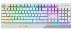 Клавиатура MSI Vigor GK30 S11-04RU304-CLA белая USB for gamer LED (1683385)