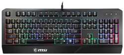 Клавиатура MSI VIGOR GK20 RU S11-04RU230-CLA черная USB Multimedia for gamer LED (подставка для запястий) (1427059)