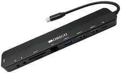 Док-станция ORIGO OU3350SNPD/A1A USB-C 9-в-1 USB 3.0, 2xUSB 2.0, USB-C/PD 3.0, HDMI, Gigabit LAN, SD/TF/microSD, TRRS, Mic