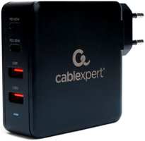 Зарядное устройство сетевое Cablexpert MP3A-PC-49 100Вт GaN, QC3.0 / PD, 2*USB, 2*Type-C, черный, коробка