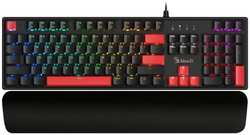 Клавиатура A4Tech Bloody S515R механическая черный USB for gamer LED (подставка для запястий) 1994639 (S515R FIRE BLACK)