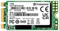 Накопитель SSD M.2 2242 Transcend TS1TMTS430S 430S 1TB SATA 6Gb/s 3D TLC 560/520MB/s IOPS 85K/85K MTBF 2M TBW 560