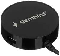 Концентратор USB 2.0 Gembird UHB-241B 4 порта, кабель 50см, черный, блистер