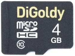 Карта памяти MicroSDHC 4GB DiGoldy DG004GCSDHC10-W/A-AD Class 10 без адаптера