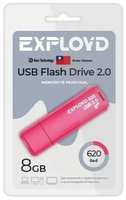 Накопитель USB 2.0 8GB Exployd EX-8GB-620-Red 620 красный