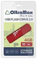 Накопитель USB 2.0 4GB OltraMax OM-4GB-310-Red 310 красный