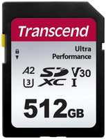 Карта памяти SDXC 512GB Transcend TS512GSDC340S 340S, UHS-I Class U3 V30 A2