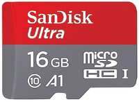 Карта памяти MicroSDHC 16GB SanDisk Ultra Class 10 UHS-I A1 100MB / s (SDSQUAR-016G-GN6MN)