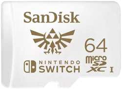 Карта памяти MicroSDXC 64GB SanDisk SDSQXAT-064G-GN3ZN Class 10 UHS-I A1 C10 V30 U3 for Nintendo Switch 100MB/s