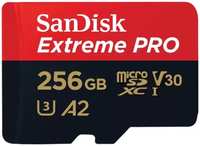 Карта памяти MicroSDXC 256GB SanDisk SDSQXCD-256G-GN6MA EXTREME PRO Class 10, UHS-I, W140, R 200 МБ / с, адаптер на SD