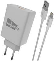 Зарядное устройство сетевое More Choice NC52QCi 1USB 3.0A QC3.0 для Lightning 8-pin быстрая зарядка White (NC52QCi White)