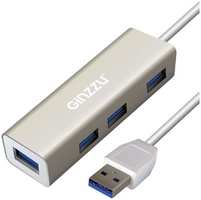 Разветвитель Ginzzu GR-517UB USB 3.0, 4 порта, 20см кабель