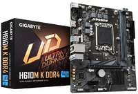 Материнская плата mATX GIGABYTE H610M K DDR4 (LGA1700, H610, 2*DDR4 (3200), 2*SATA 6G, M.2, 2*PCIE, Glan, HDMI, 2*USB 3.2, 4*USB 2.0)