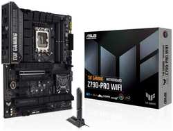 Материнская плата ATX ASUS TUF GAMING Z790-PRO WIFI (LGA1700, Z790, 4*DDR5 (7800), 4*SATA 6G RAID, 4*M.2, 5*PCIE, 2.5Glan, WiFi, BT, HDMI, DP, 2*USB T