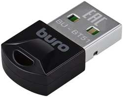 Адаптер Bluetooth Buro BU-BT51 BT5.1+EDR class 1.5 20м черный (1697599)