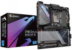 Материнская плата E-ATX GIGABYTE Z790 AORUS MASTER X (LGA1700, Z790, 4*DDR5 (8266), 4*SATA 6G RAID, 5*M.2, 3*PCIE, 10Glan, WiFi, BT, DP, 3*USB Type-C