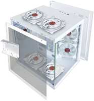 Корпус mATX Ginzzu V200 без БП, боковая и фронтальная панель из закалённого стекла, USB 3.0, USB 2.0