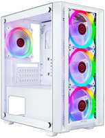 Корпус mATX Ginzzu CL620 без БП, боковая и фронтальная панель из закалённого стекла, 2*USB 2.0, USB 3.0