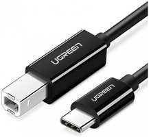 Кабель интерфейсный UGREEN US370 USB-C 2.0 To USB-B 2.0, длина: 2м, цвет: черный