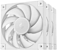 Вентилятор для корпуса Deepcool FD12 WH-3 IN 1 120mm, 400-2050rpm, 64.2CFM, 27.6dBa, 4-pin PWM Color BOX (3-pack)