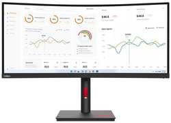 Монитор 34″ Lenovo ThinkVision T34w-30 63D4GAS1CB 3440x1440 WLED, 21:9, VA, 350cd, 3000:1, 3M:1, 4ms, 178/178, DP, HDMI, 4*USB, 60Hz, curved 1500R, Ti