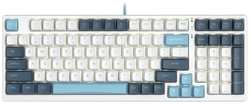 Клавиатура A4Tech Fstyler FS300 механическая белая / синяя USB for gamer LED (2000135) (FS300 PANDA SNOWBOARDING)