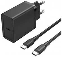 Набор Vention FAHBF-EU для зарядки з / у 25W и кабель USB-C 3А Черный