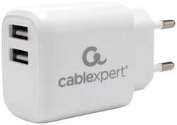 Зарядное устройство сетевое Cablexpert MP3A-PC-58 Зарядное устройство Cablexpert 10.5Вт, 2.1А, 2хUSB, пакет