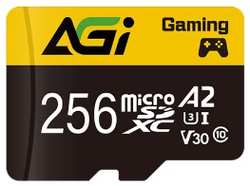 Карта памяти 256GB AGI AGI256GGSTF138 microSDXC C10 UHS-I V30 A2 98 / 70MB / s SD адаптер
