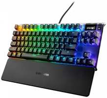 Клавиатура SteelSeries Apex 7 Switch Ru 64642 механическая черная USB Multimedia for gamer LED (подставка для запястий)